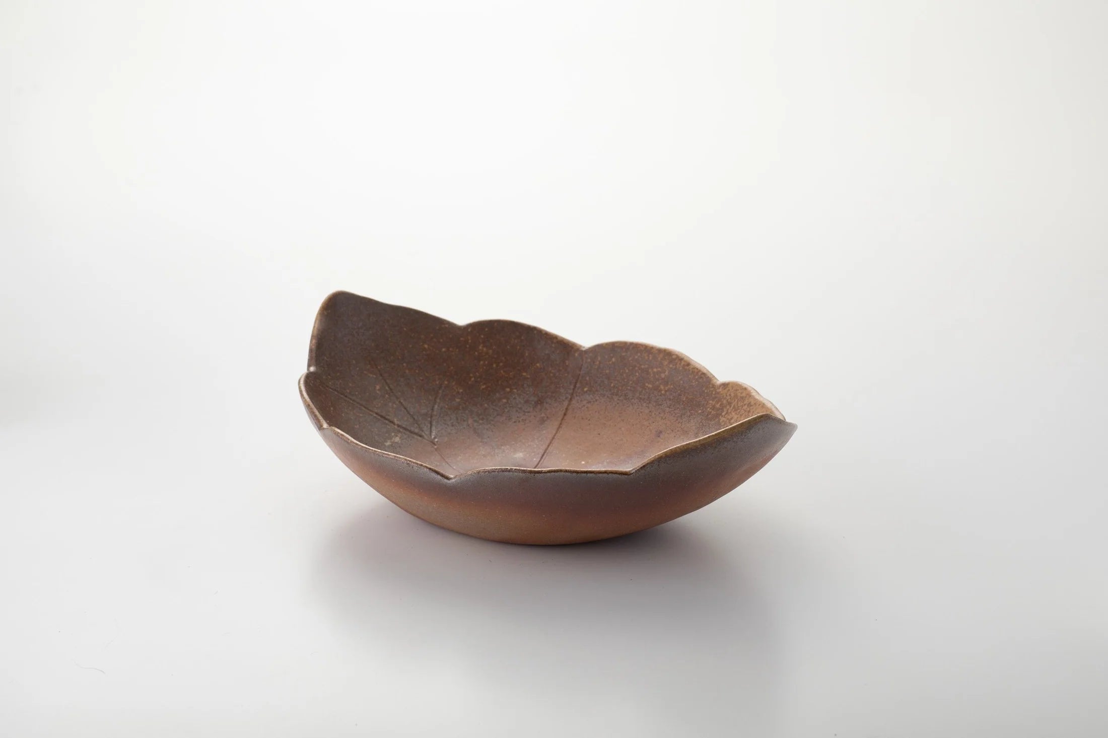 ONIBIZEN Bizen Ceramic Leaf Plate – Handcrafted in Japan