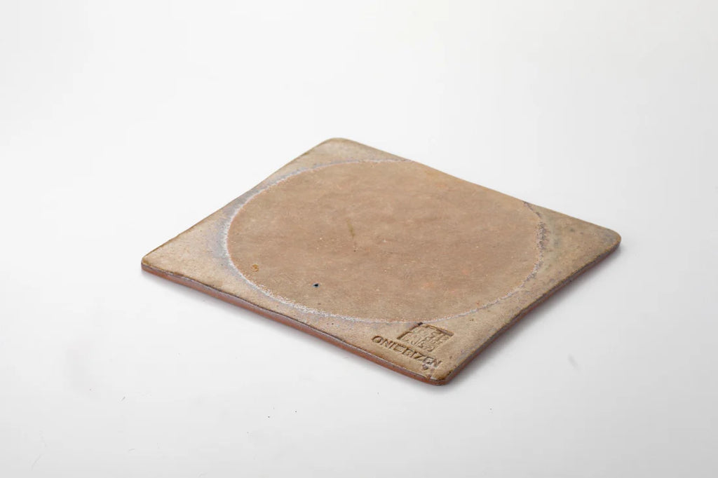 ONIBIZEN Bizen Ceramic Flat Square Plate – Handcrafted in Japan