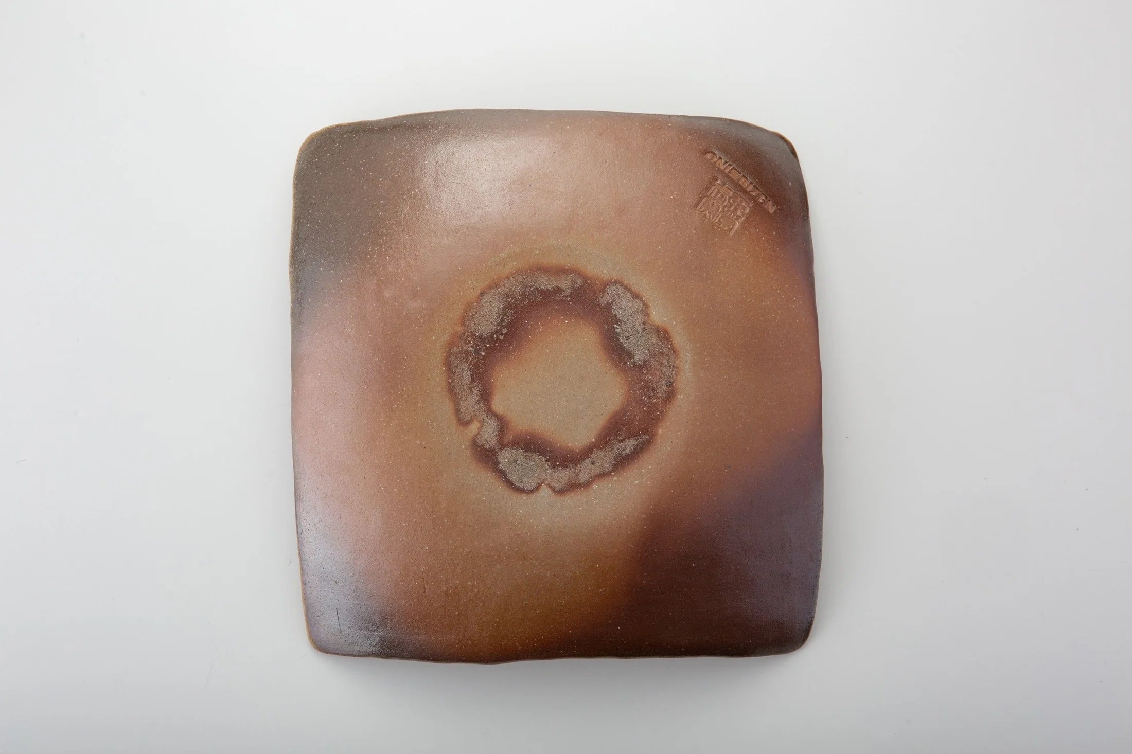 ONIBIZEN Bizen Ceramic Square Flare Plate – Handcrafted in Japan