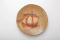 ONIBIZEN Bizen Ceramic Round Plate – Peach Series, Handcrafted in Japan